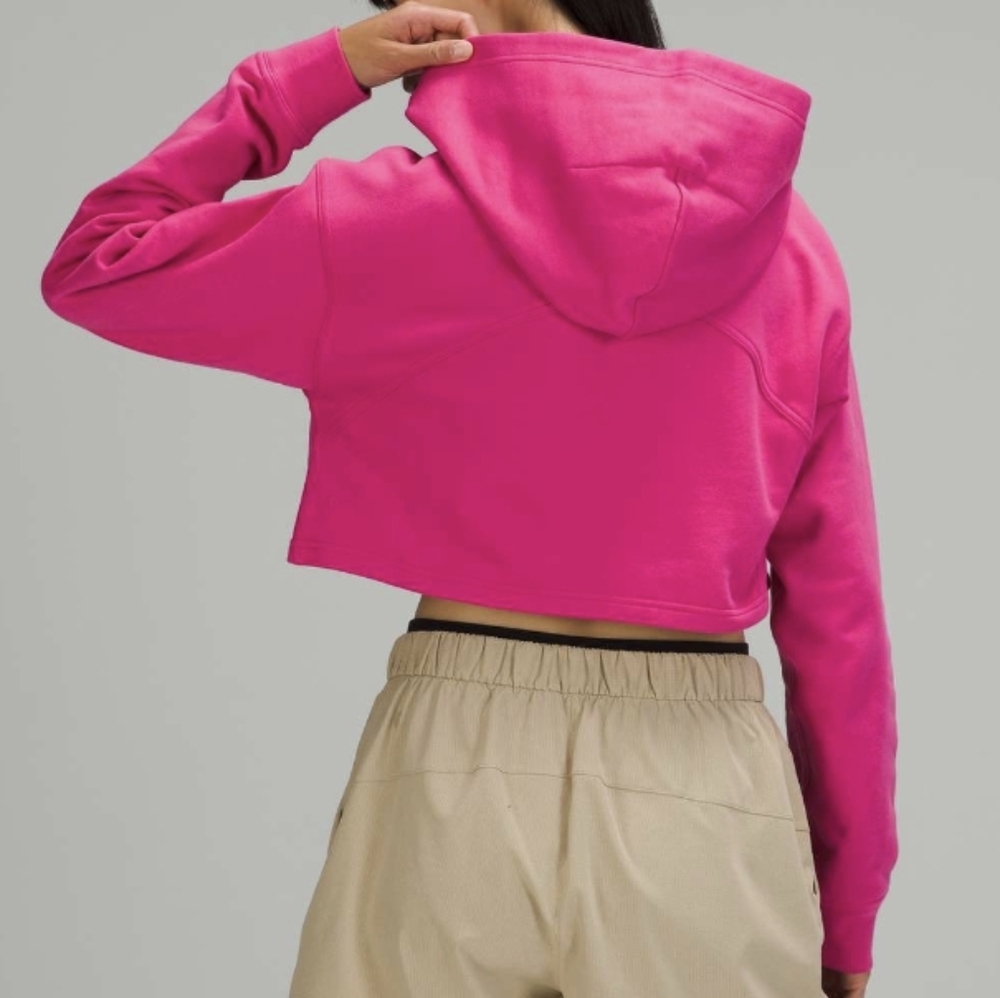 Lululemon All Yours Cropped Hoodie Sonic Pink EUC - Picture 2 of 6